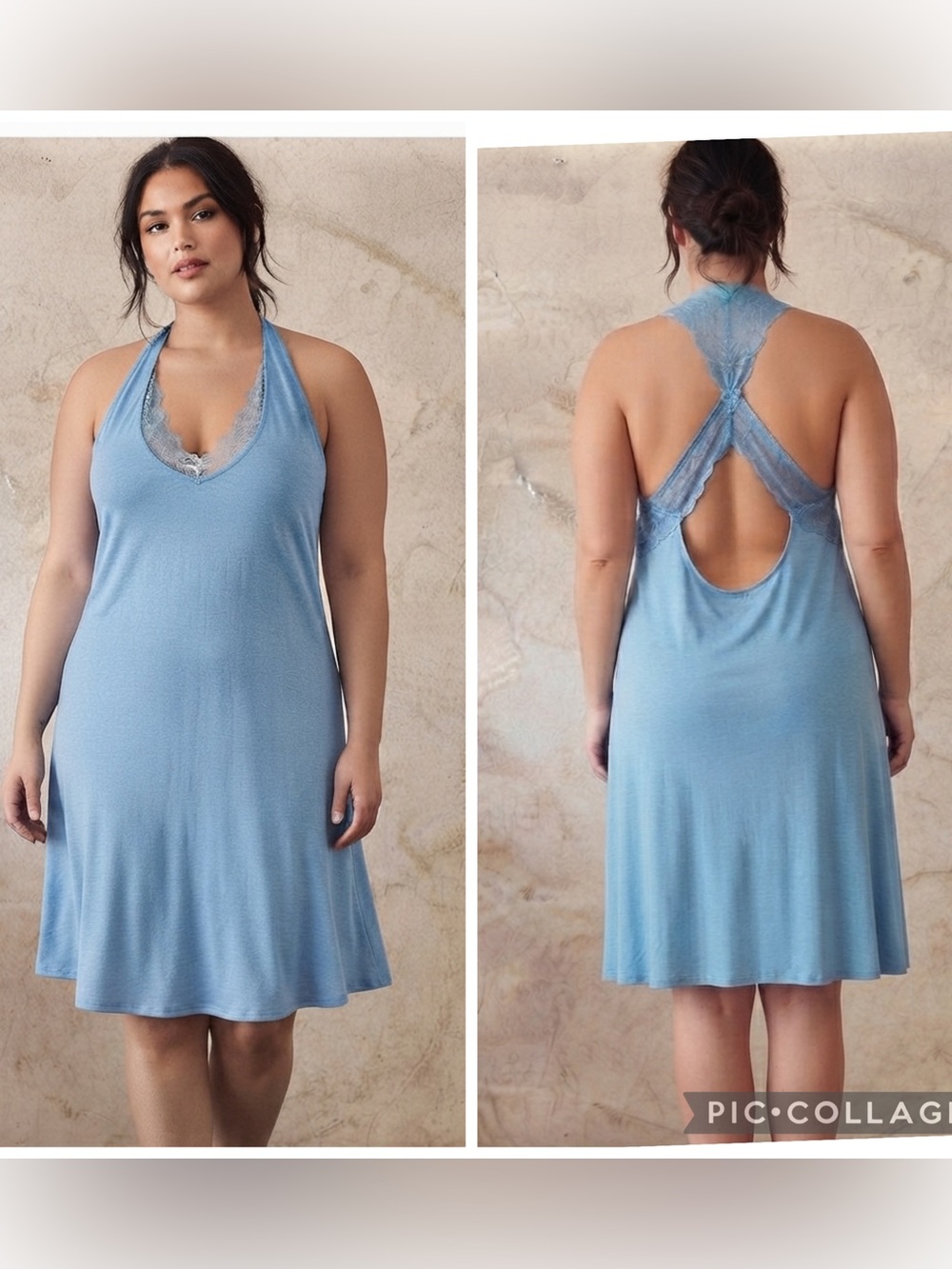 Venus Pajamas/Lounge Dress with Lace